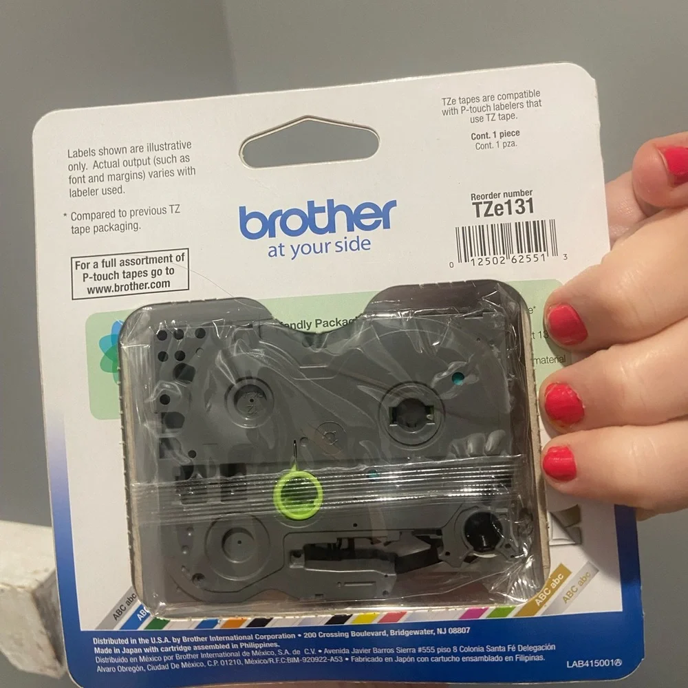 Brother TZe Black on Clear Label Tape